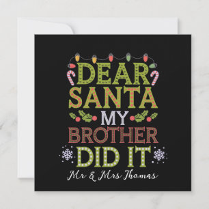 Convites Caros Papais noeis, Meu Irmão Fez Um Natal Engraça