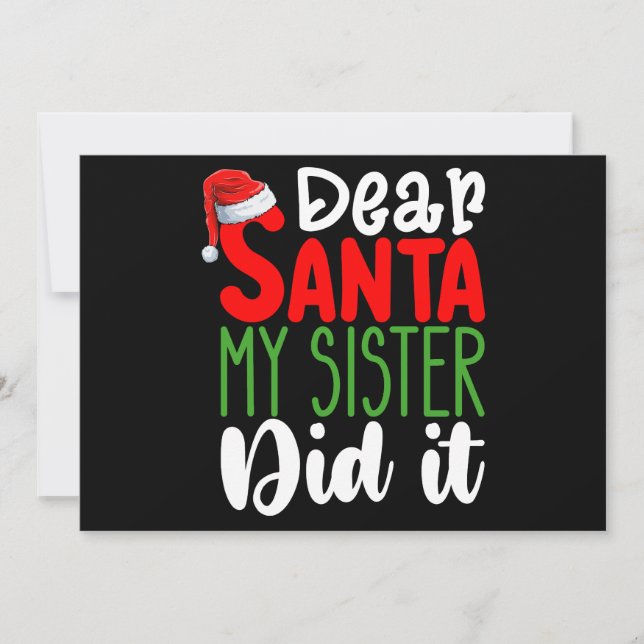 Convites Caros Papais noeis Minha Irmã Fez isso de Natal da (Frente)