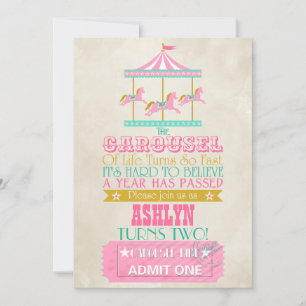 Convites Carousel Birthday