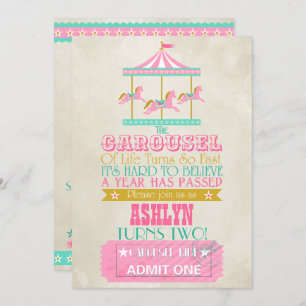 Convites Carousel Birthday