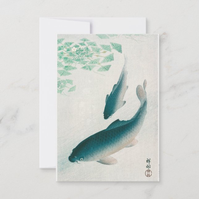 Convites Carp ou Koi (1926) apresentada por Ohara Koson (Frente)