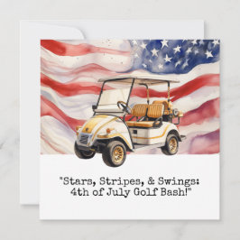 Convites Carrinho de golfe 4 de julho Dia da Independência