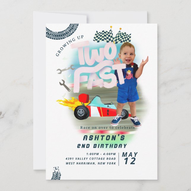 Convites carro crescendo duas vezes rápido (Frente)