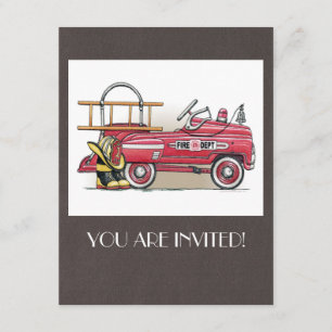 Convites Carro do pedal do carro de bombeiros