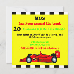 Convites Carro Race