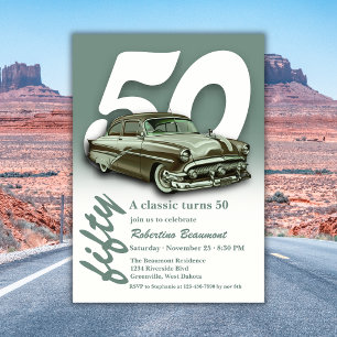 Convites Carro Verde Clássico Completa 50 Anos