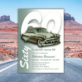Convites Carro Verde Clássico Completa 60 Anos
