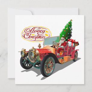 Convites Carro vintage de Natal