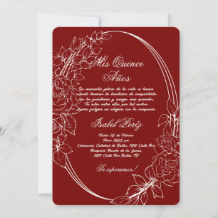 Convites Carroçaria espanhola Quinceanera