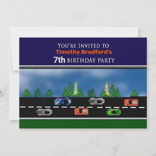 Convites Carros Race, Aniversário, Inserir Nome e IDADE