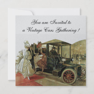 Convites CARROS VINTAGE, RESTAURAÇÃO AUTOMÁTICA 2,Prata Ama