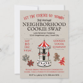 Convites Carrossel Christmas Cookie Swap