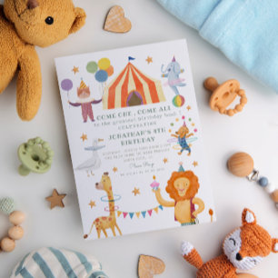 Convites Carrossel Circus Color Carnival Aniversário