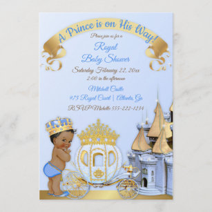 Convites Carruagem Blue Dourado do Castelo
