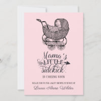 Carruagem de Bebê Vintage Chá de fraldas Rosa