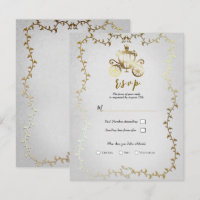 Carruagem de Ouro Elegante História de Casamento e