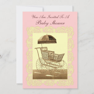 Convites Carruagem Vintage Baby ~ Chá de fraldas