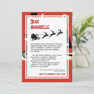 Convites Carta Absurdista Dada de Papai Noel