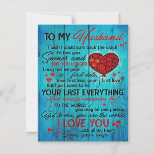 Convites Carta Ao Meu Marido   Adorável Ao Meu Marido Pres