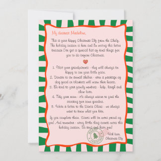 Convites Carta da Lista de Tarefas do Elfo de Natal do Polo