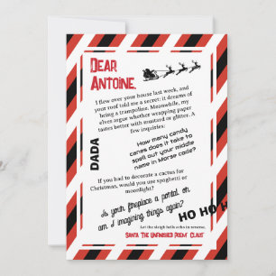 Convites Carta DADA do Papai Noel O Trenó que Esqueceu