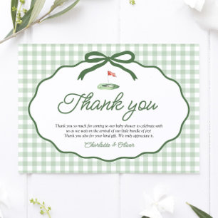 Convites Carta de agradecimento Sage Green Golf Novo no Clu