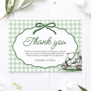 Convites Carta de agradecimento Sage Green Golf Novo no Clu