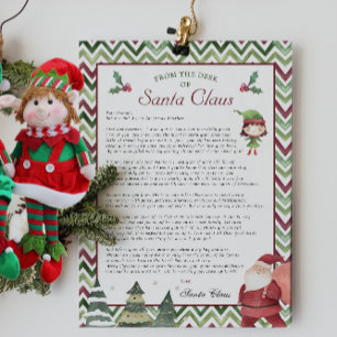 Convites Carta de Aposentadoria da Menina Elfa   Natal Pres