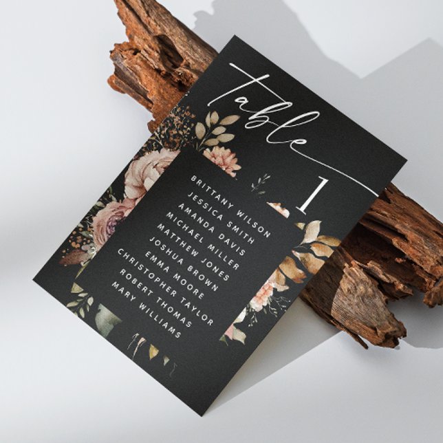 Convites Carta de Assentos de Casamento Boho de Outono | Ca (Criador carregado)