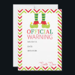 Convites Carta de Aviso Elf de Papai Noel<br><div class="desc">Carta de advertência do Elf do Papai Noel. Aviso oficial do seu elfo.</div>