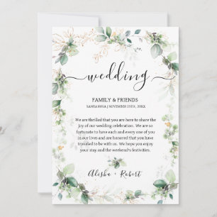 Convites Carta de Boas-vindas da Floresta Verde Itinerário
