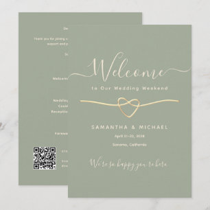 Convites Carta de Boas-Vindas de Fim de Semana de Casamento