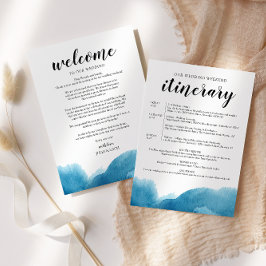 Convites Carta de Boas-Vindas e Itinerário de Casamento com