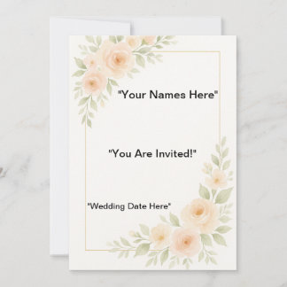 Convites Carta de Casamento Minimalista