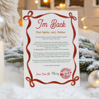 Convites Carta de Chegada do Elfo de Natal