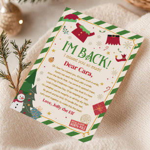 Convites Carta de Chegada do Natal do Elfo Carta