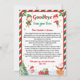 Convites Carta de Despedida do Elfo Adeus do Elfo Natal
