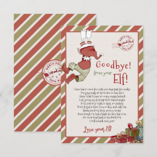 Convites Carta de Elfo "Adeus do seu Elfo" para o Natal