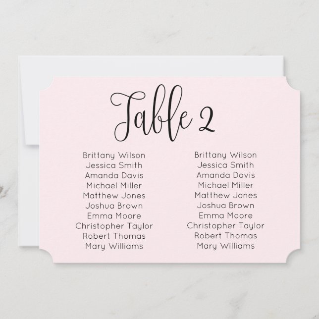 Convites Carta de lugares para casamento landscape blush. R (Frente)