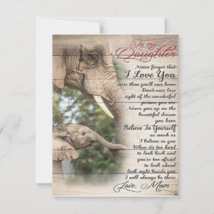 Convites Carta de Mãe para Filha, Presente de Aniversário d