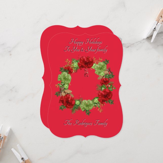CONVITES CARTA DE NATAL BOTÂNICA BOHO (Frente/Verso In Situ)
