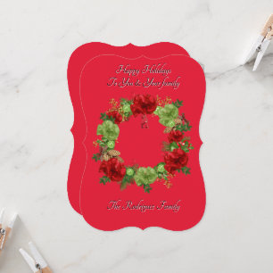 CONVITES CARTA DE NATAL BOTÂNICA BOHO