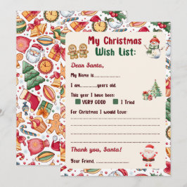 Convites Carta de Natal do Homem de Biscoito para o Papai N