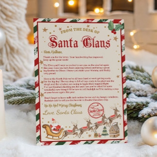 Convites Carta de Natal do Papai Noel