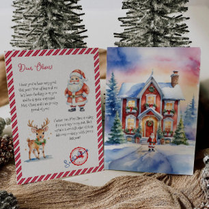 Convites Carta de Natal Papai Noel Pólo Norte