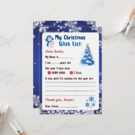Convites Carta de Natal para Papai Noel Winter Wonderland