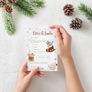 Convites Carta de Natal para Santa Claus Modelo