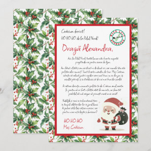 Convites Carta de Papai Noel Holly Berry