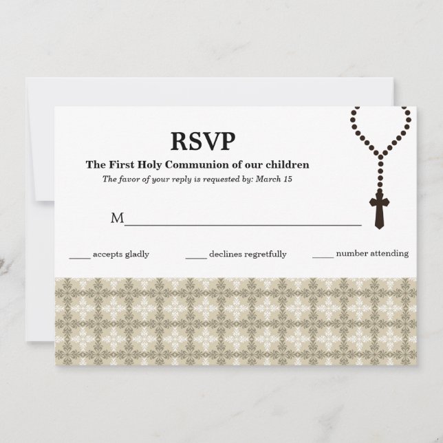 Convites Carta de Resposta Santa Comunhão (Frente)