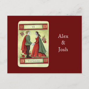 Convites carta de tarot "Os Amantes"